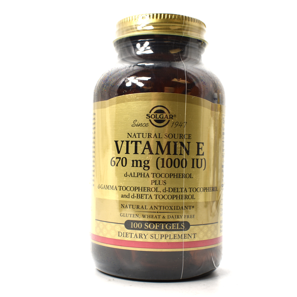 Solgar Vitamin E dAlpha Tocopherol 1000 IU 100 Softgels 490940208176 eBay