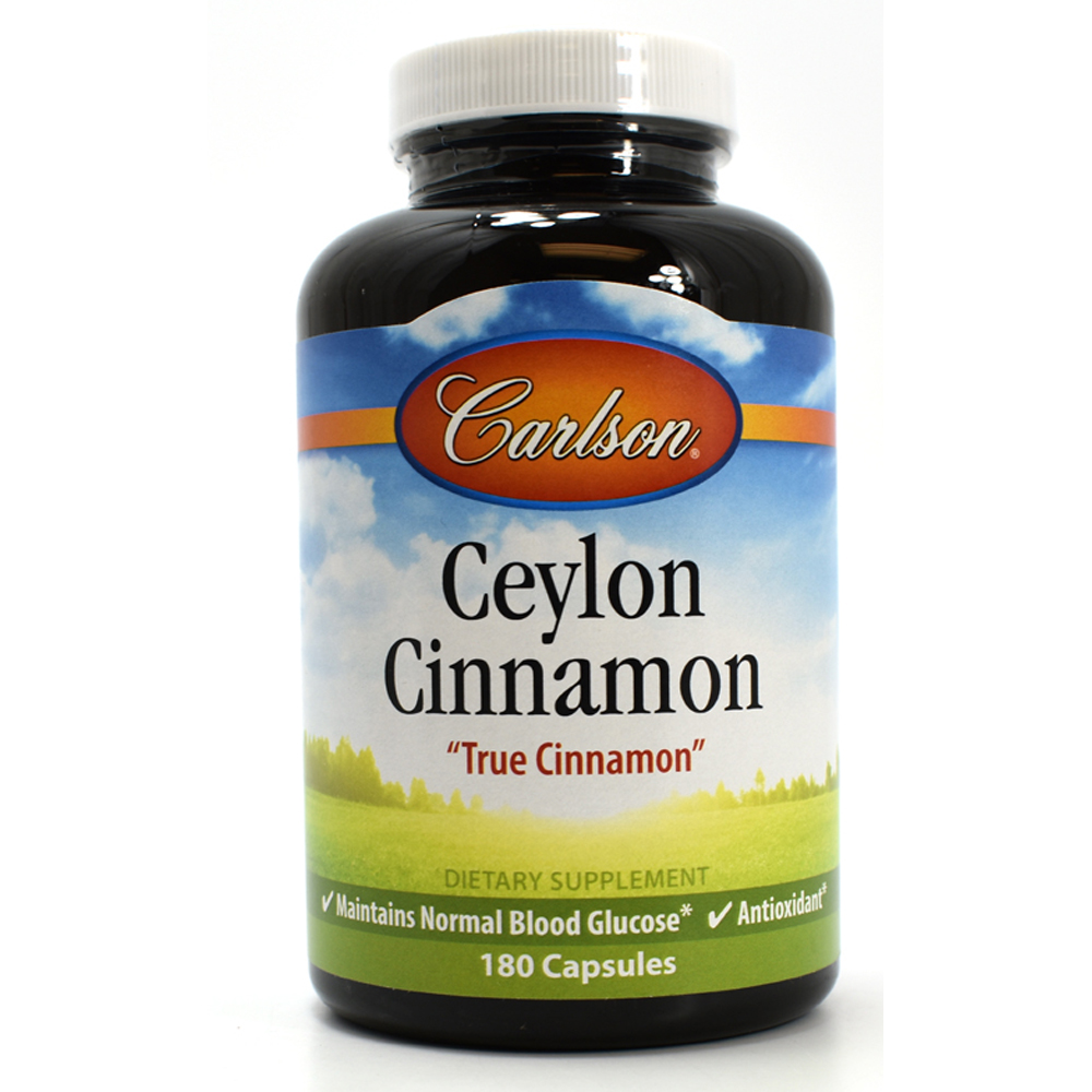 Carlson Laboratories Ceylon Cinnamon 500 mg 180 Capsules 88395810305