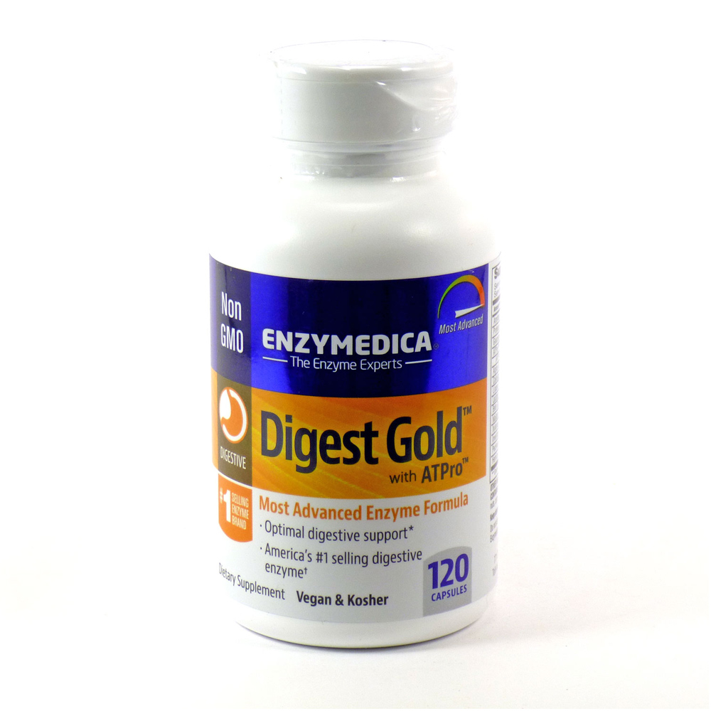 Enzymedica Digest Gold Premium Enzyme Formula 120 Capsules