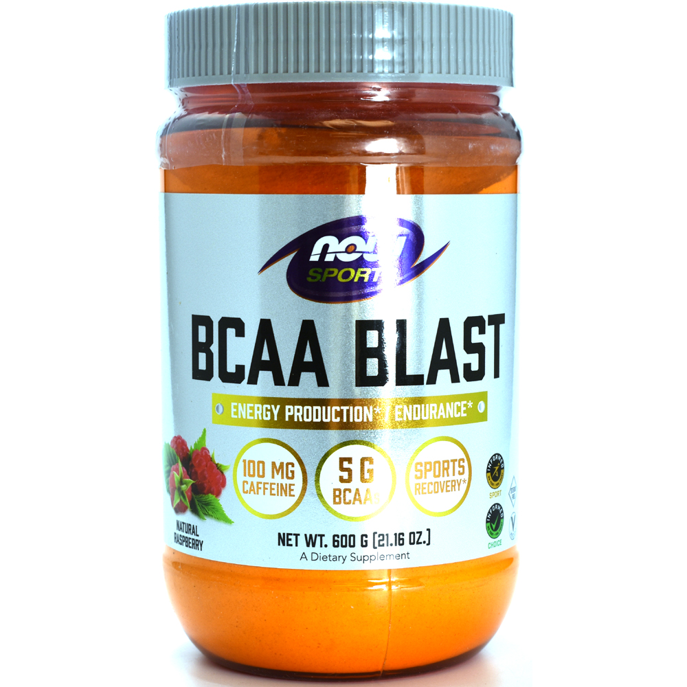 NOW Sports BCAA Blast 100 mg Caffeine, 5g BCAAs Raspberry Flavor 600 g 733739002181 eBay