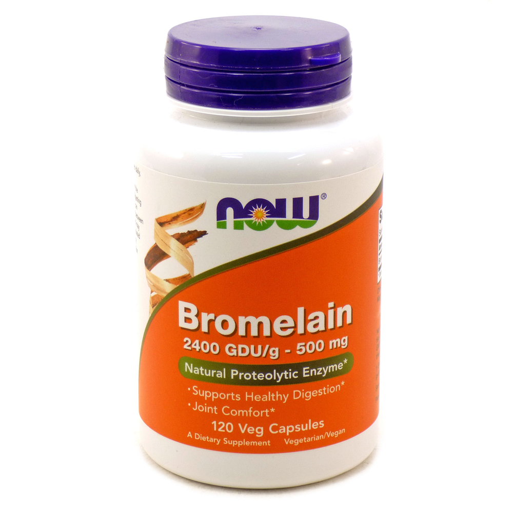 NOW Foods Bromelain 2400Gdu/500mg 120 Vegetarian Capsules