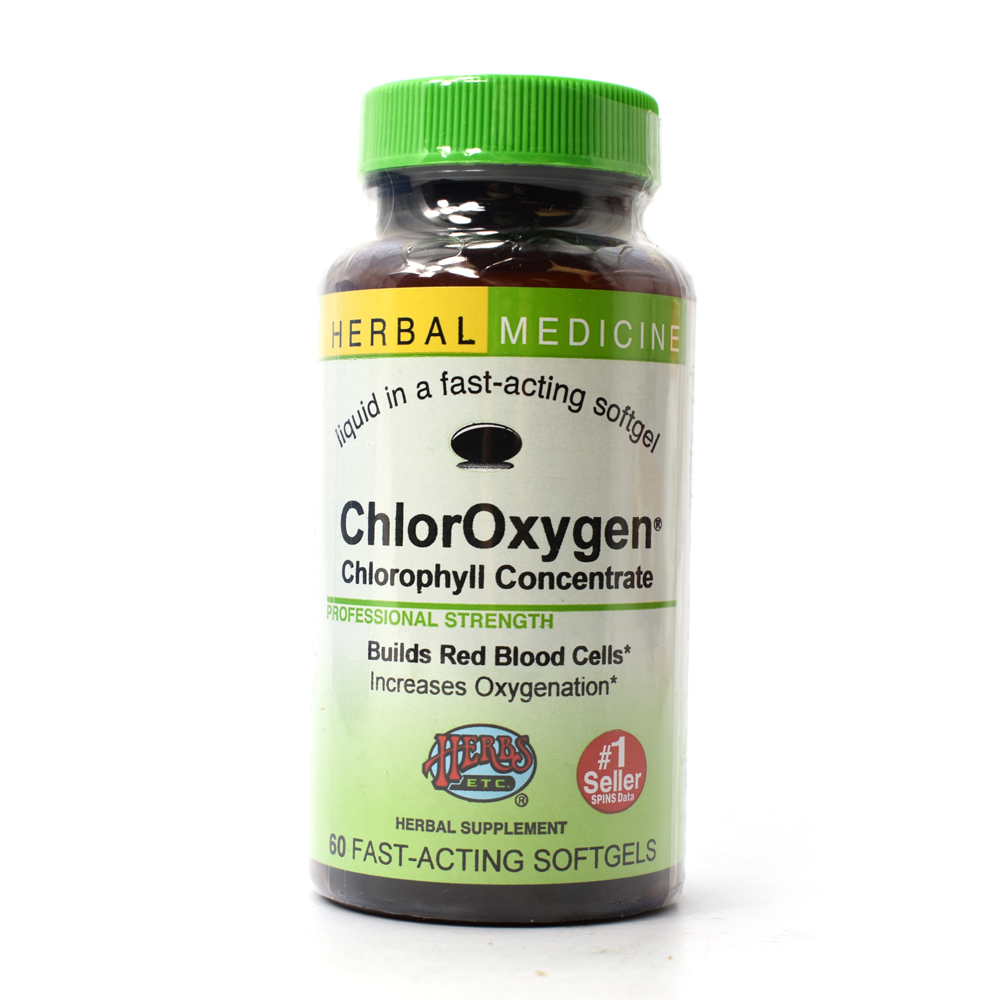 ChlorOxygen Chlorophyll Concentrate Professional Strength - 60 Softgels ...